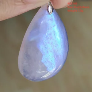 Natural Blue Light Moonstone Water Drop Pendant Necklace - Image 35
