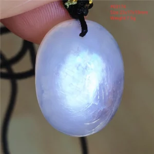Natural Blue Light Moonstone Water Drop Pendant Necklace - Image 20
