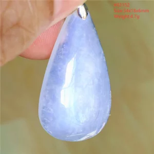 Natural Blue Light Moonstone Water Drop Pendant Necklace - Image 41