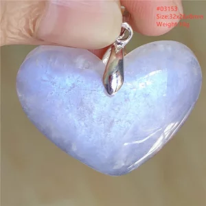 Natural Blue Light Moonstone Water Drop Pendant Necklace - Image 40