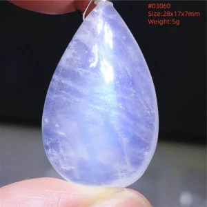 Natural Blue Light Moonstone Water Drop Pendant Necklace - Image 69