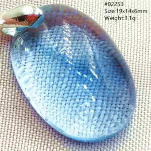 Natural Blue Topaz Crystal Water Drop Pendant Necklace - Image 2