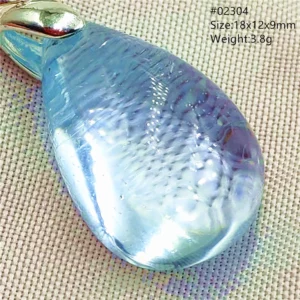Natural Blue Topaz Crystal Water Drop Pendant Necklace - Image 52