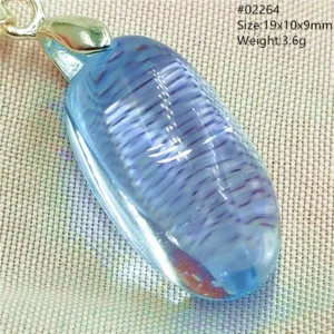 Natural Blue Topaz Crystal Water Drop Pendant Necklace - Image 17