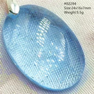 Natural Blue Topaz Crystal Water Drop Pendant Necklace - Image 48