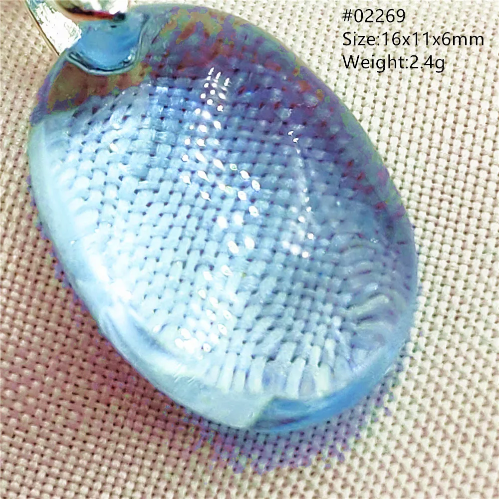 Natural Blue Topaz Crystal Water Drop Pendant Necklace