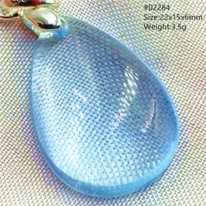 Natural Blue Topaz Crystal Water Drop Pendant Necklace - Image 42