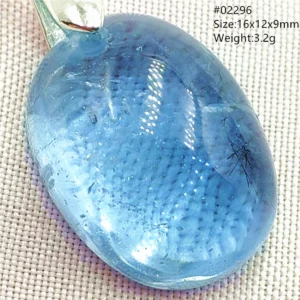 Natural Blue Topaz Crystal Water Drop Pendant Necklace - Image 62