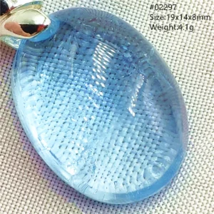 Natural Blue Topaz Crystal Water Drop Pendant Necklace - Image 59