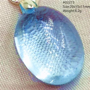 Natural Blue Topaz Crystal Water Drop Pendant Necklace - Image 37