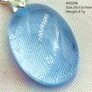 Natural Blue Topaz Crystal Water Drop Pendant Necklace - Image 60