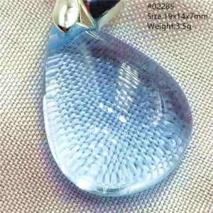 Natural Blue Topaz Crystal Water Drop Pendant Necklace - Image 40
