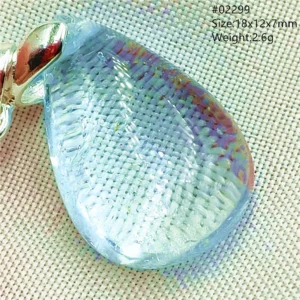 Natural Blue Topaz Crystal Water Drop Pendant Necklace - Image 57