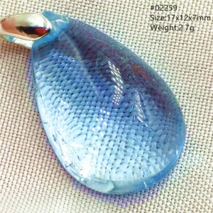 Natural Blue Topaz Crystal Water Drop Pendant Necklace - Image 23