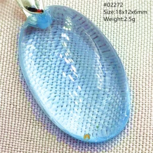 Natural Blue Topaz Crystal Water Drop Pendant Necklace - Image 6