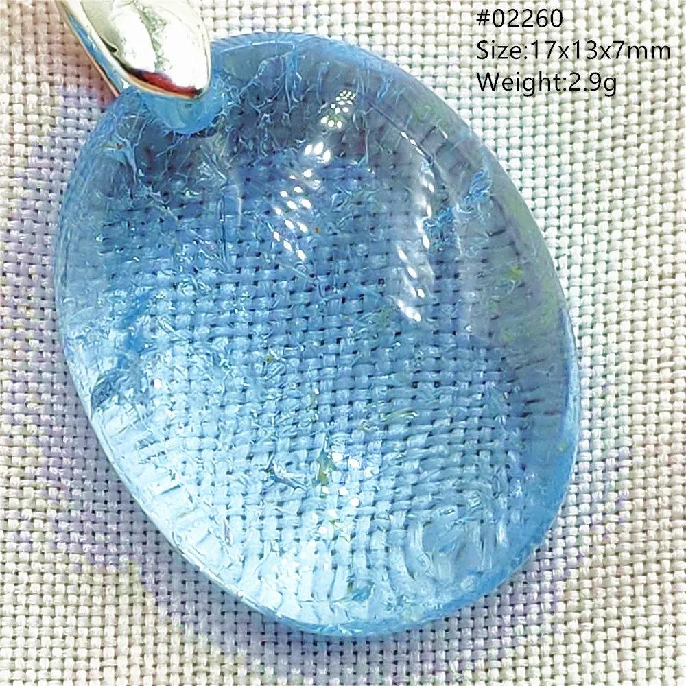 Natural Blue Topaz Crystal Water Drop Pendant Necklace