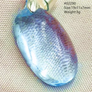 Natural Blue Topaz Crystal Water Drop Pendant Necklace - Image 16