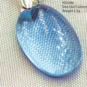 Natural Blue Topaz Crystal Water Drop Pendant Necklace - Image 15