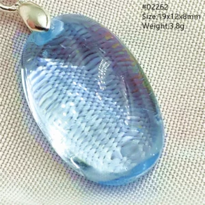 Natural Blue Topaz Crystal Water Drop Pendant Necklace - Image 22