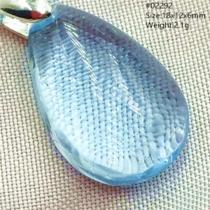 Natural Blue Topaz Crystal Water Drop Pendant Necklace - Image 50