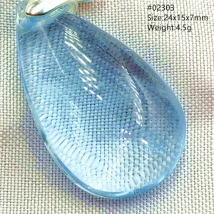 Natural Blue Topaz Crystal Water Drop Pendant Necklace - Image 53