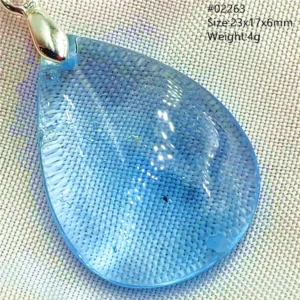 Natural Blue Topaz Crystal Water Drop Pendant Necklace - Image 32