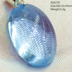 Natural Blue Topaz Crystal Water Drop Pendant Necklace - Image 39
