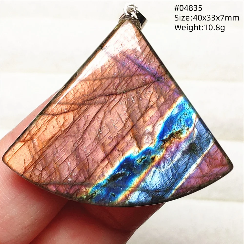 Labradorite Water Drop Pendant, Blue Light Necklace for Her & Him