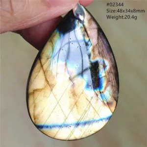 Labradorite Water Drop Pendant, Blue Light Necklace for Her & Him - Image 54