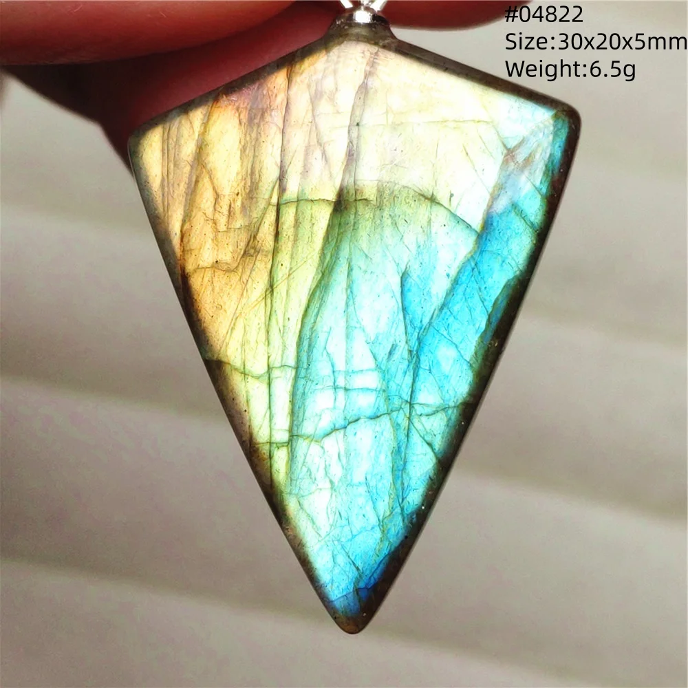 Labradorite Water Drop Pendant, Blue Light Necklace for Her & Him