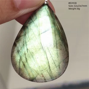 Labradorite Water Drop Pendant, Blue Light Necklace for Her & Him - Image 23