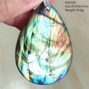 Labradorite Water Drop Pendant, Blue Light Necklace for Her & Him - Image 60
