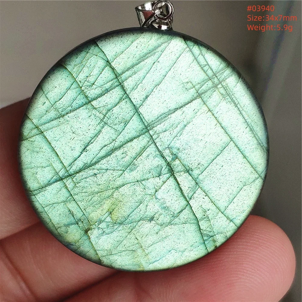Labradorite Water Drop Pendant, Blue Light Necklace for Her & Him