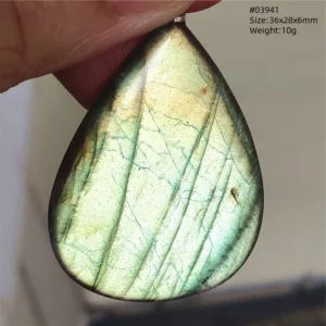 Labradorite Water Drop Pendant, Blue Light Necklace for Her & Him - Image 27