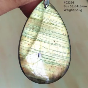 Labradorite Water Drop Pendant, Blue Light Necklace for Her & Him - Image 44