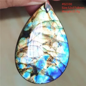 Labradorite Water Drop Pendant, Blue Light Necklace for Her & Him - Image 65