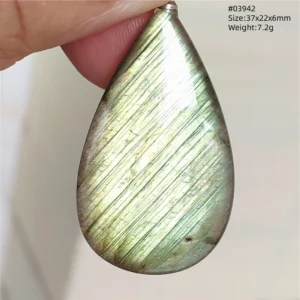 Labradorite Water Drop Pendant, Blue Light Necklace for Her & Him - Image 47