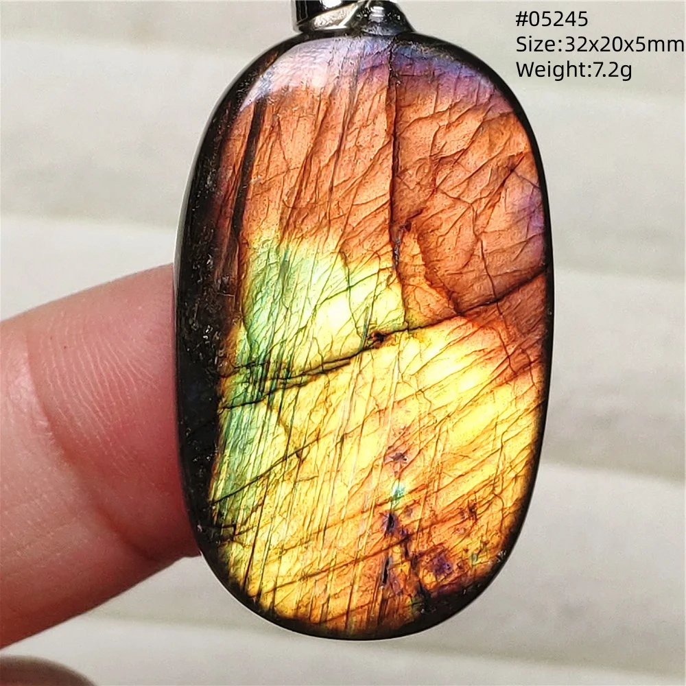 Labradorite Water Drop Pendant, Blue Light Necklace for Her & Him