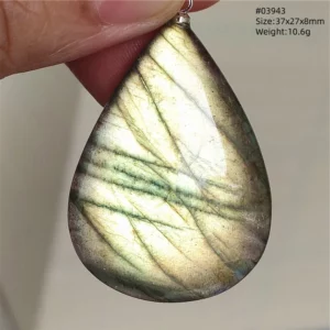 Labradorite Water Drop Pendant, Blue Light Necklace for Her & Him - Image 48