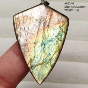 Labradorite Water Drop Pendant, Blue Light Necklace for Her & Him - Image 16