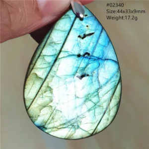 Labradorite Water Drop Pendant, Blue Light Necklace for Her & Him - Image 5