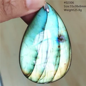 Labradorite Water Drop Pendant, Blue Light Necklace for Her & Him - Image 28