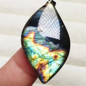 Labradorite Water Drop Pendant, Blue Light Necklace for Her & Him - Image 21