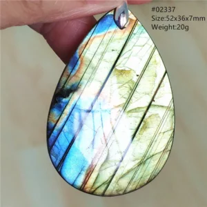 Labradorite Water Drop Pendant, Blue Light Necklace for Her & Him - Image 50