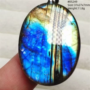 Labradorite Water Drop Pendant, Blue Light Necklace for Her & Him - Image 20