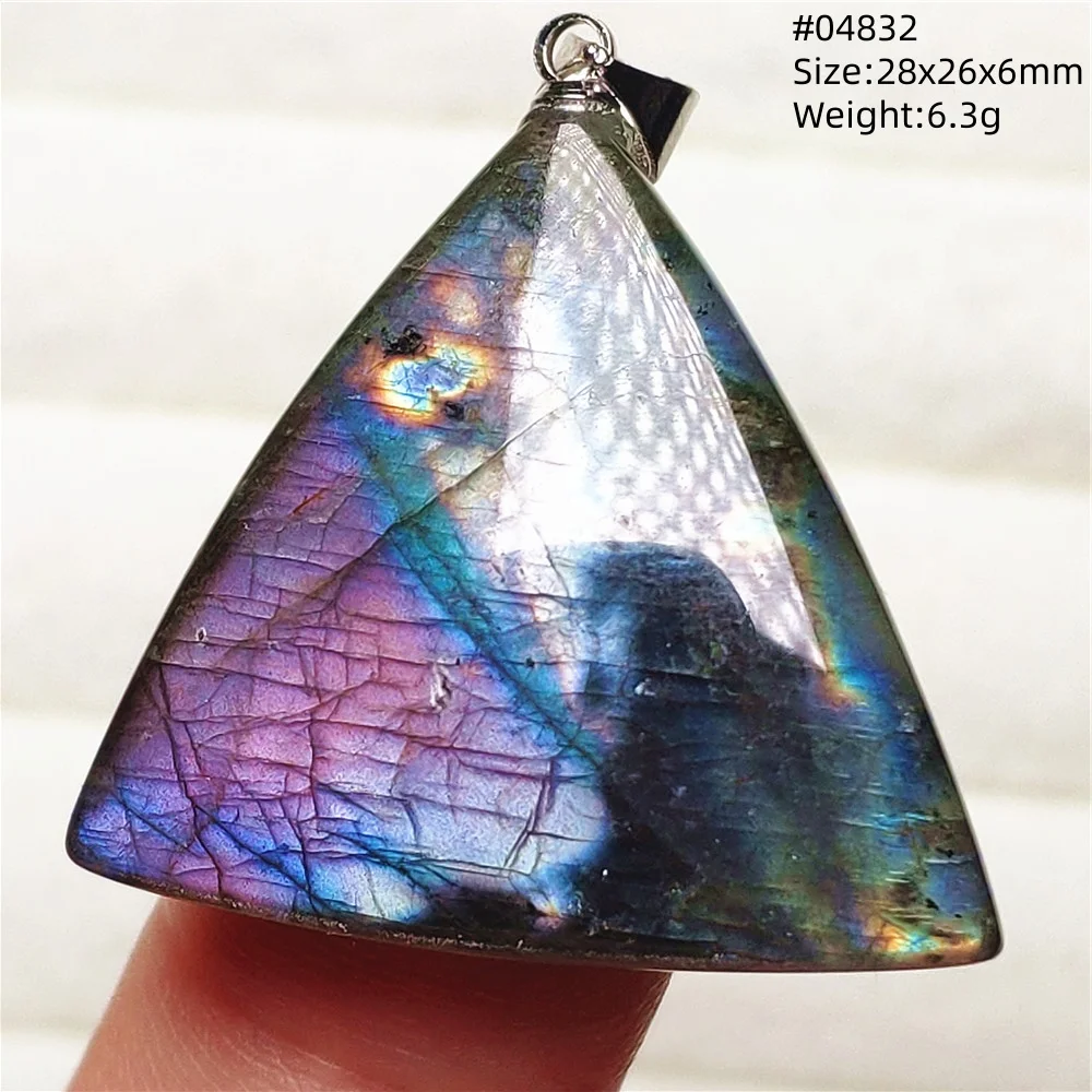 Labradorite Water Drop Pendant, Blue Light Necklace for Her & Him