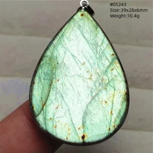 Labradorite Water Drop Pendant, Blue Light Necklace for Her & Him - Image 19