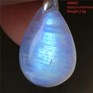 Natural Moonstone Oval Pendant, 925 Silver Necklace - Image 2