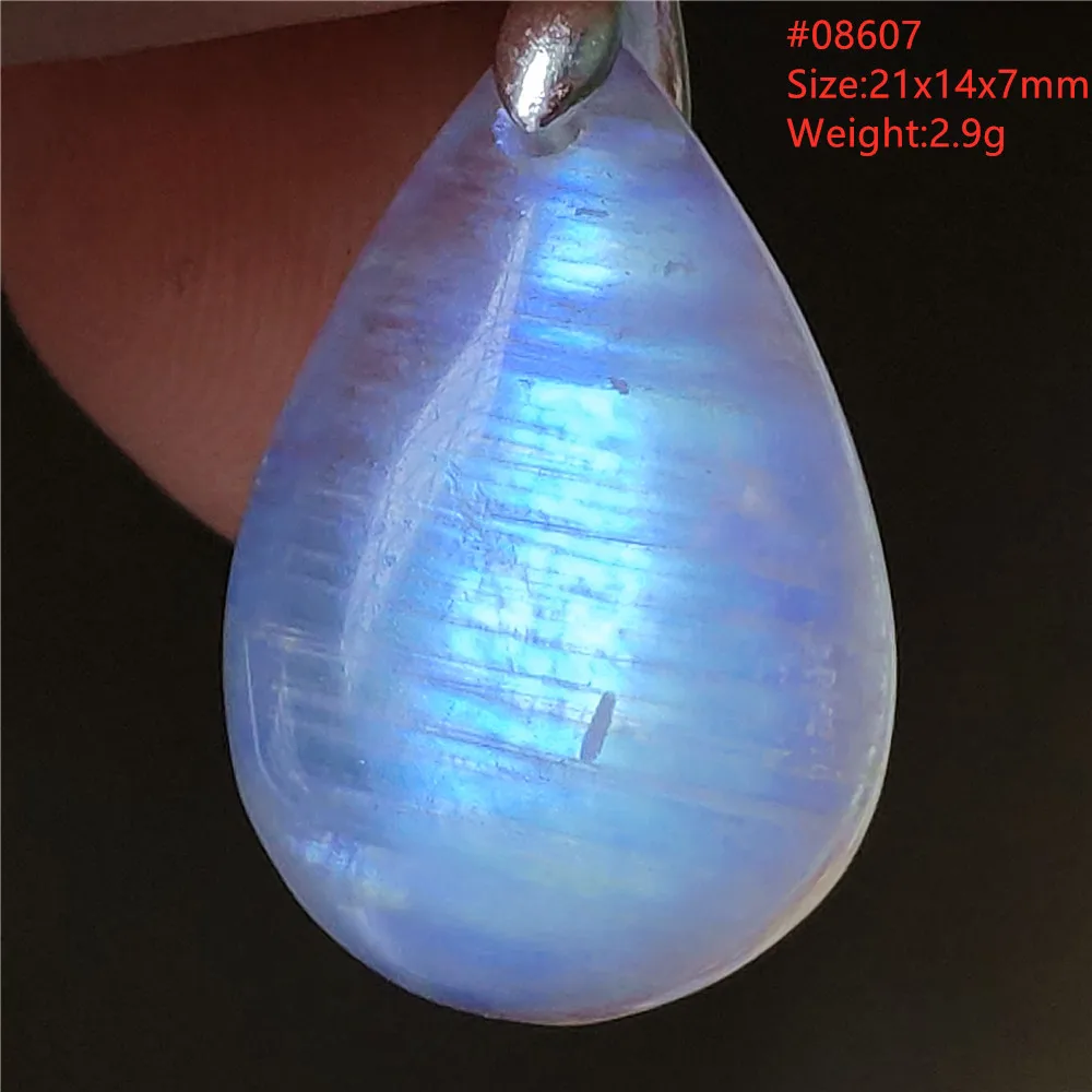 Natural Moonstone Oval Pendant, 925 Silver Necklace