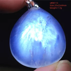 Natural Moonstone Oval Pendant, 925 Silver Necklace - Image 38